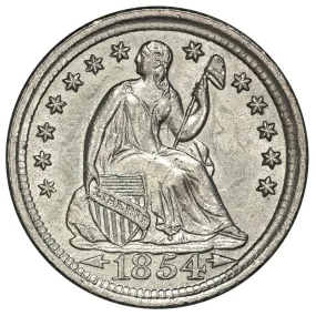 1854-O Arrows Seated Half Dime - About Uncirculated