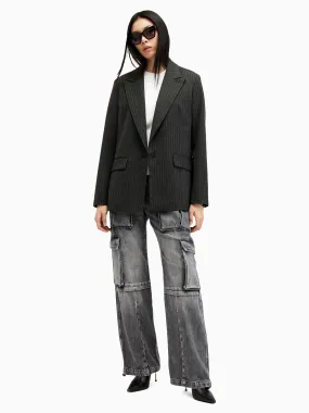 AllSaints Black Echo Cargo Jeans