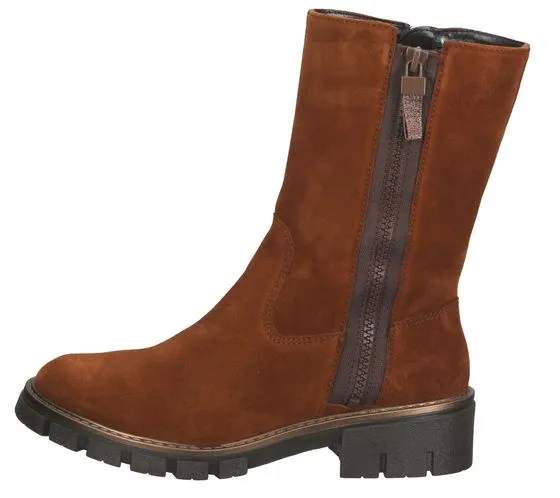 ara Dover Highsoft Damen Booties Echtleder-Stiefelette mit Wechselfußbett aus Portugal 12-23133-06 Braun
