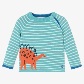 Baby Boys Blue Dino Jumper