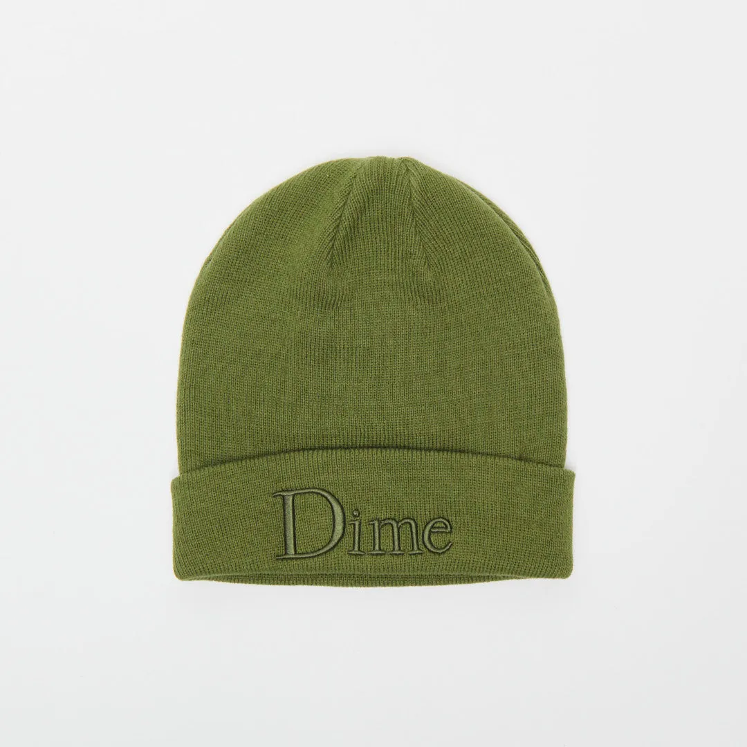 Bonnet Dime - Classic 3D Beanie (Olive Green)