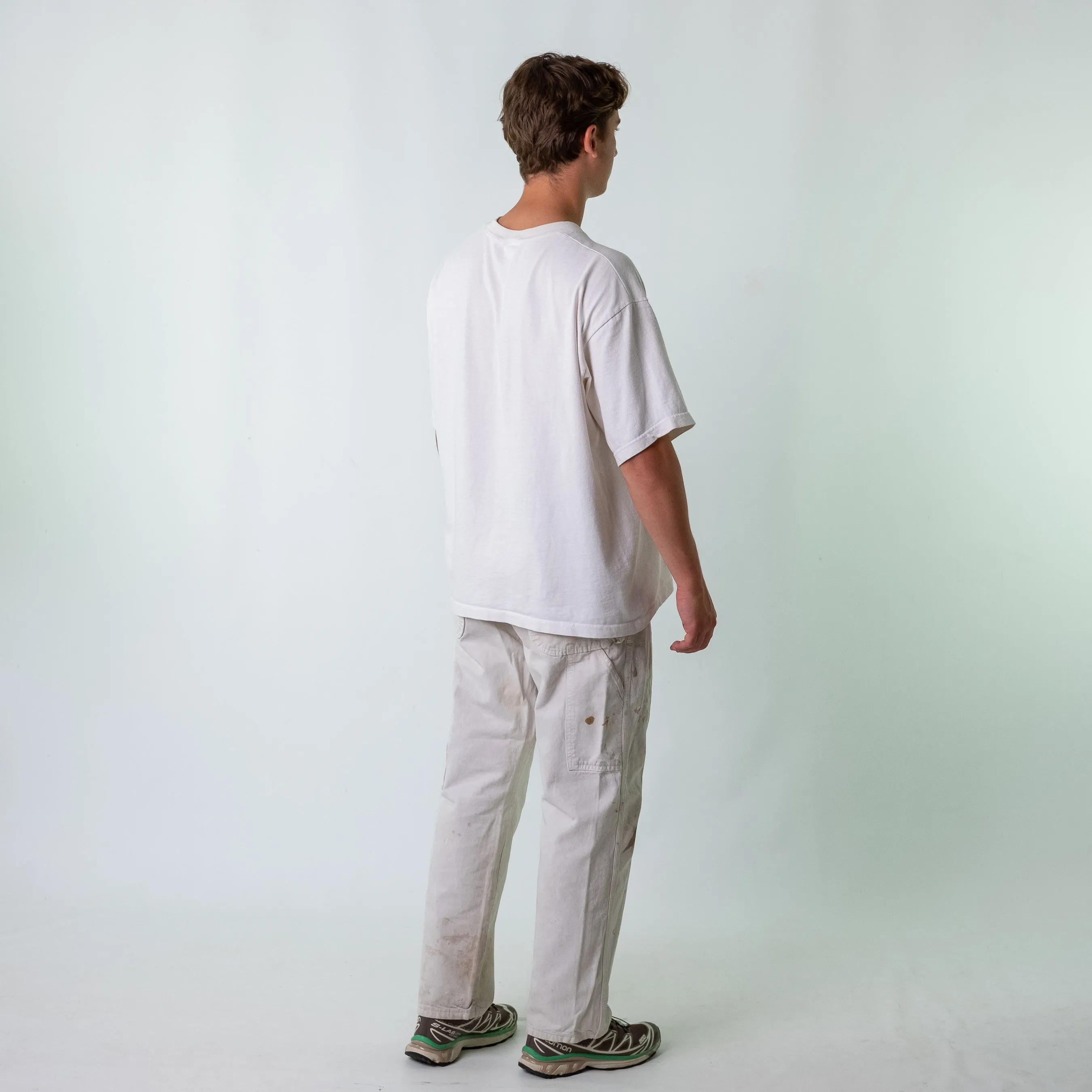 Cream 90s Dickies Denim Carpenter Jeans Baggy Pants (38x30)