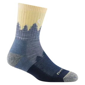DARN TOUGH #1971 WOMEN'S TREELINE MICRO CREW MIDWEIGHT HIKING SOCK- LIGHT DENIM
