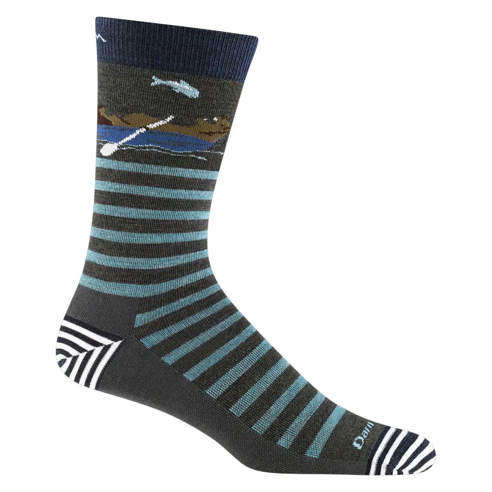 DARN TOUGH ANIMAL HAUS CREW SOCKS FOREST - MENS