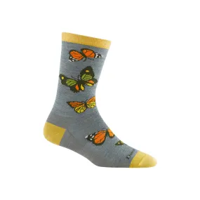 DARN TOUGH FLUTTER CREW SOCKS SEAFOAM - WOMENS
