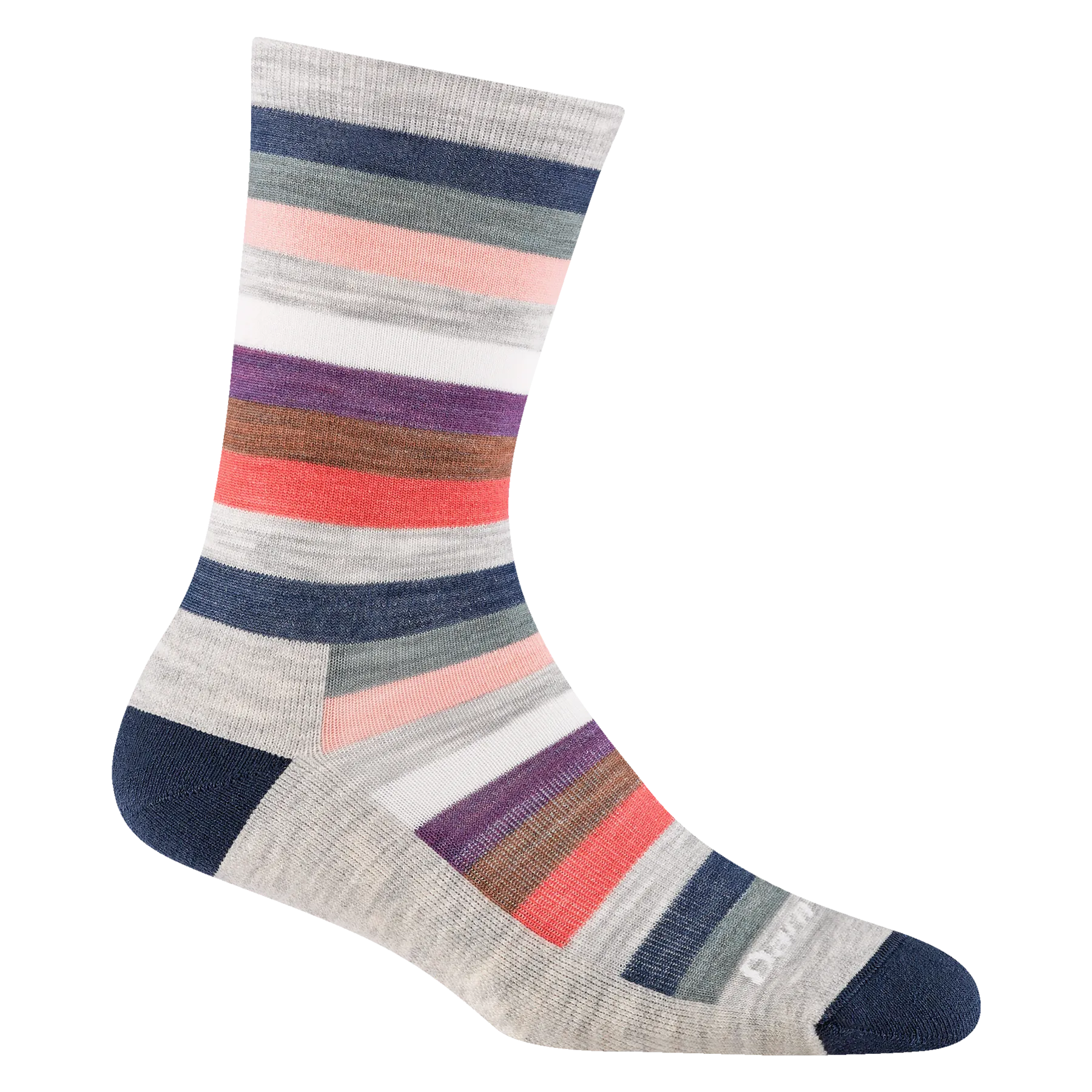 Darn Tough Vermont Women's 1644 Mystic Stripe Crew Lightweight with Cushion