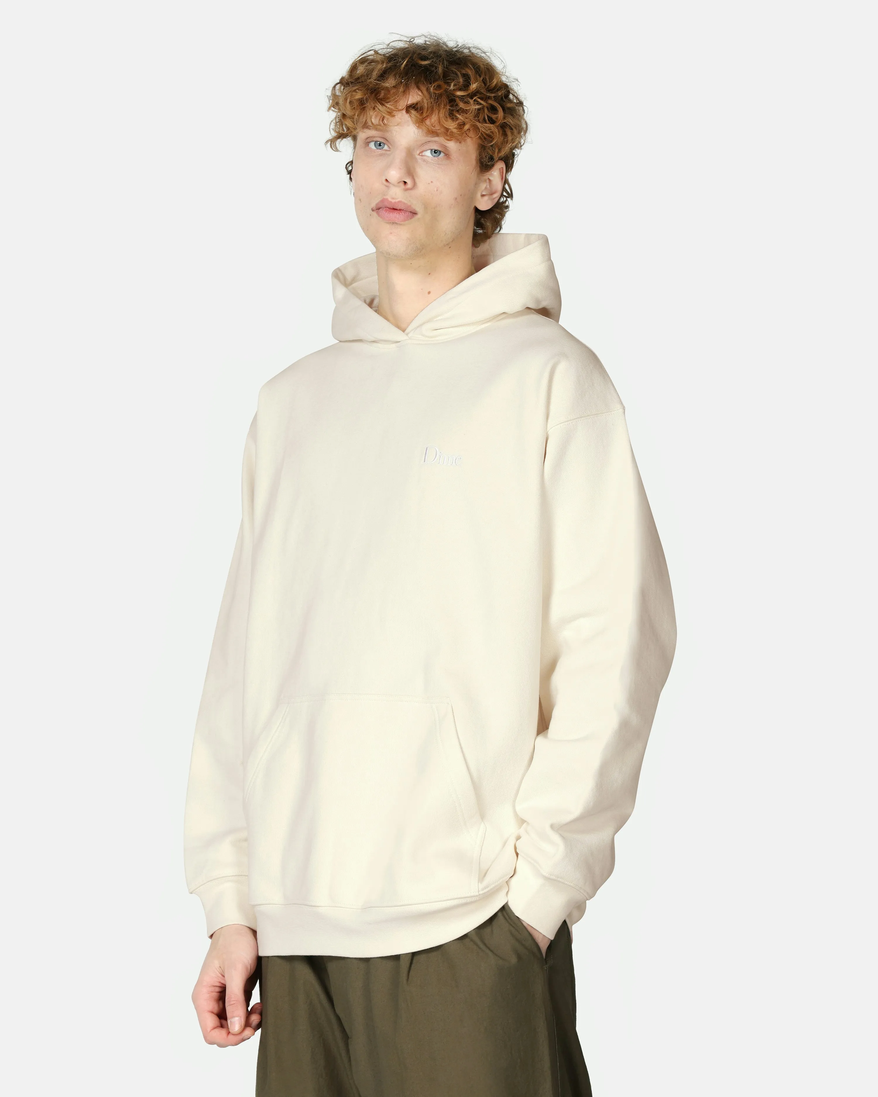 Dime Classic Small Logo Hoodie Off white | Men | Junkyard