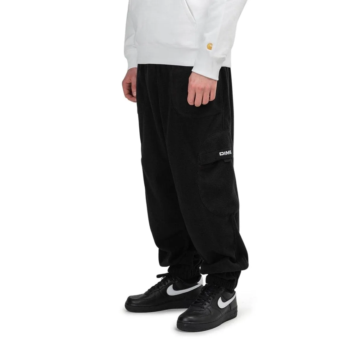 Dime Fleece Round Cargo Pants (Black)
