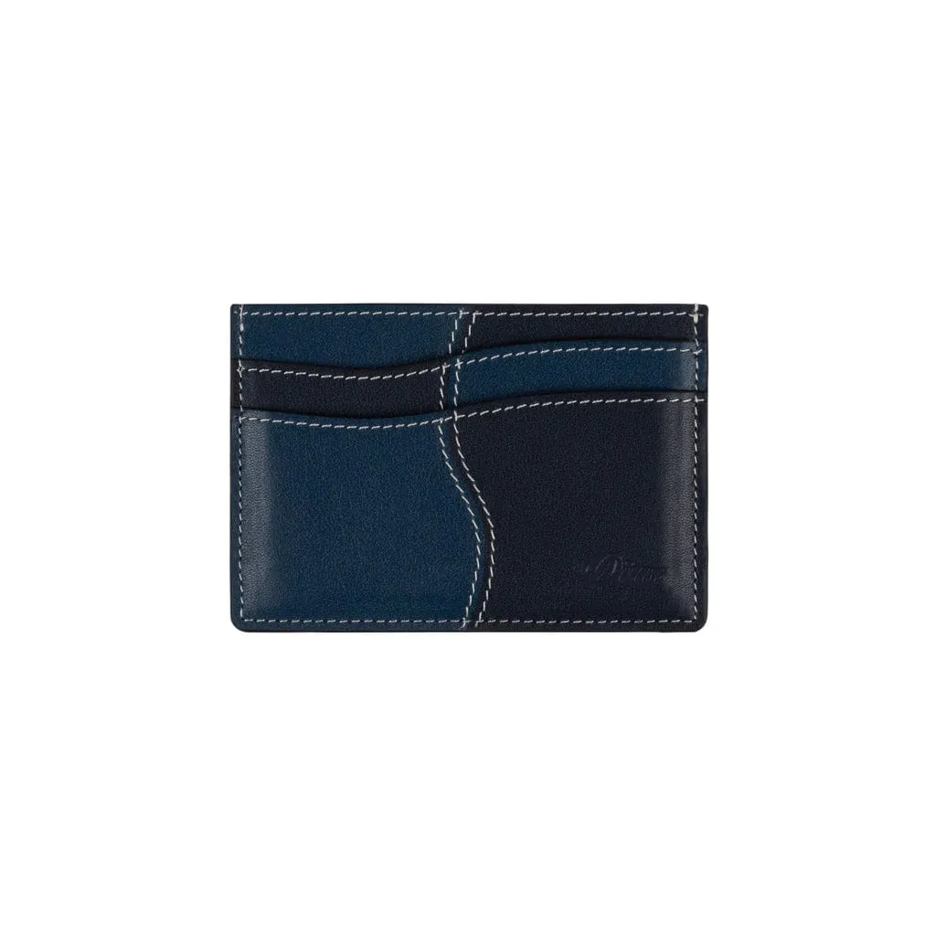 Dime MTL Wave Leather Card Holder Navy