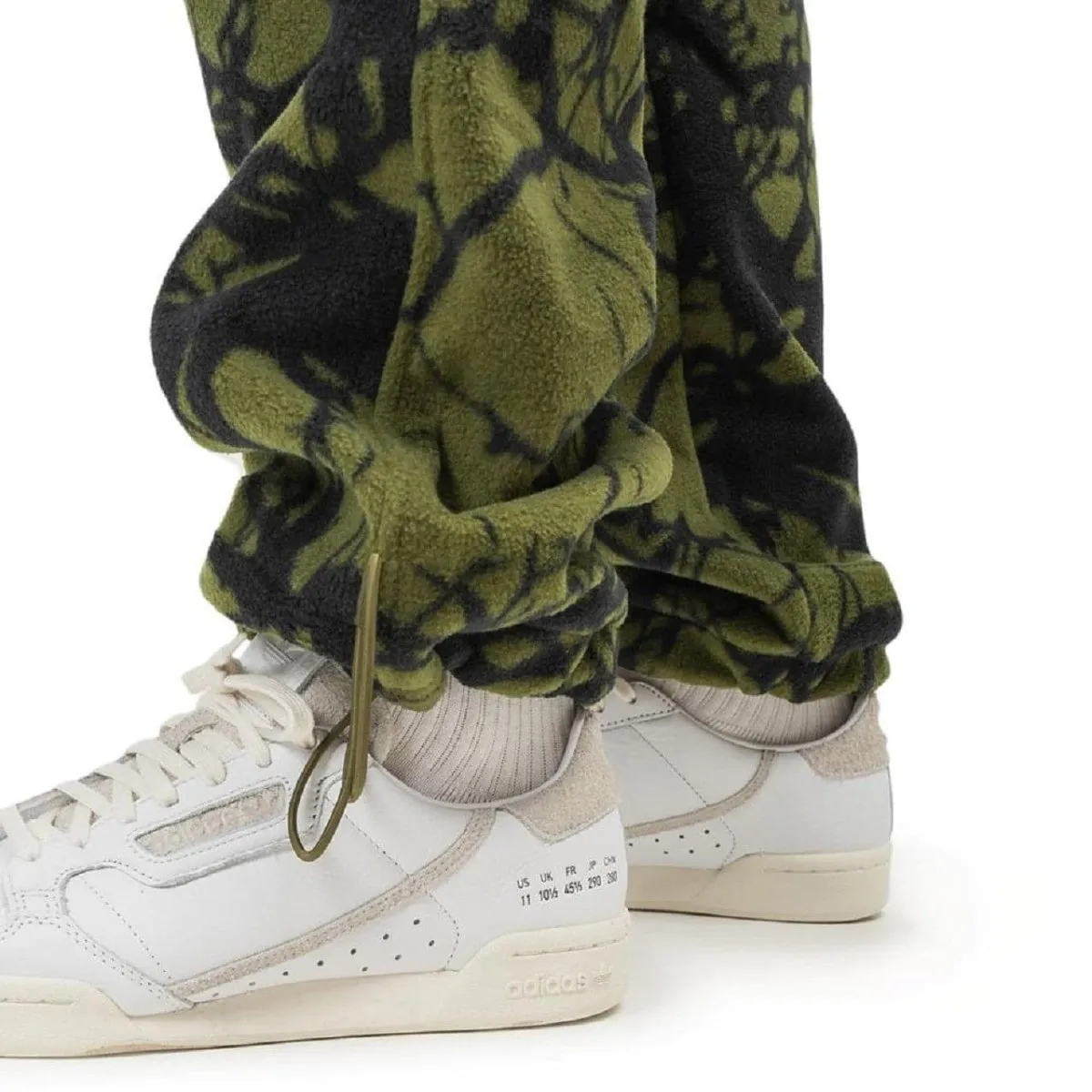 Dime Tree Print Fleece Pants (Olive / Black)