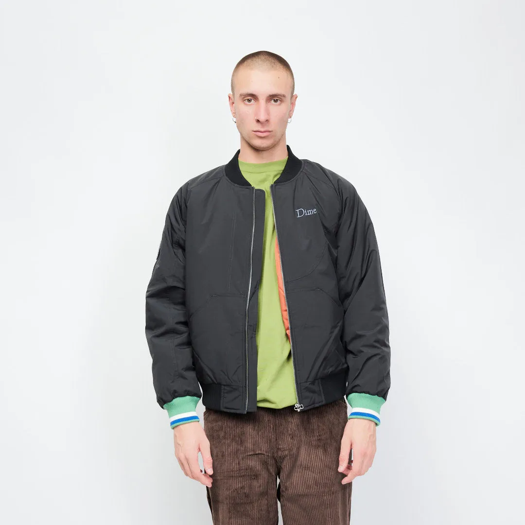 Dime - Velcro Patch Bomber Jacket (Black)