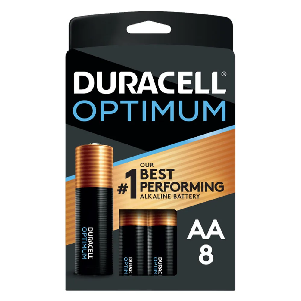 Duracell Optimum AA Alkaline Batteries, 8-Pack