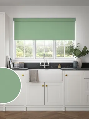 Eucalyptus Green Echo Made to Measure Blackout Roller Blind