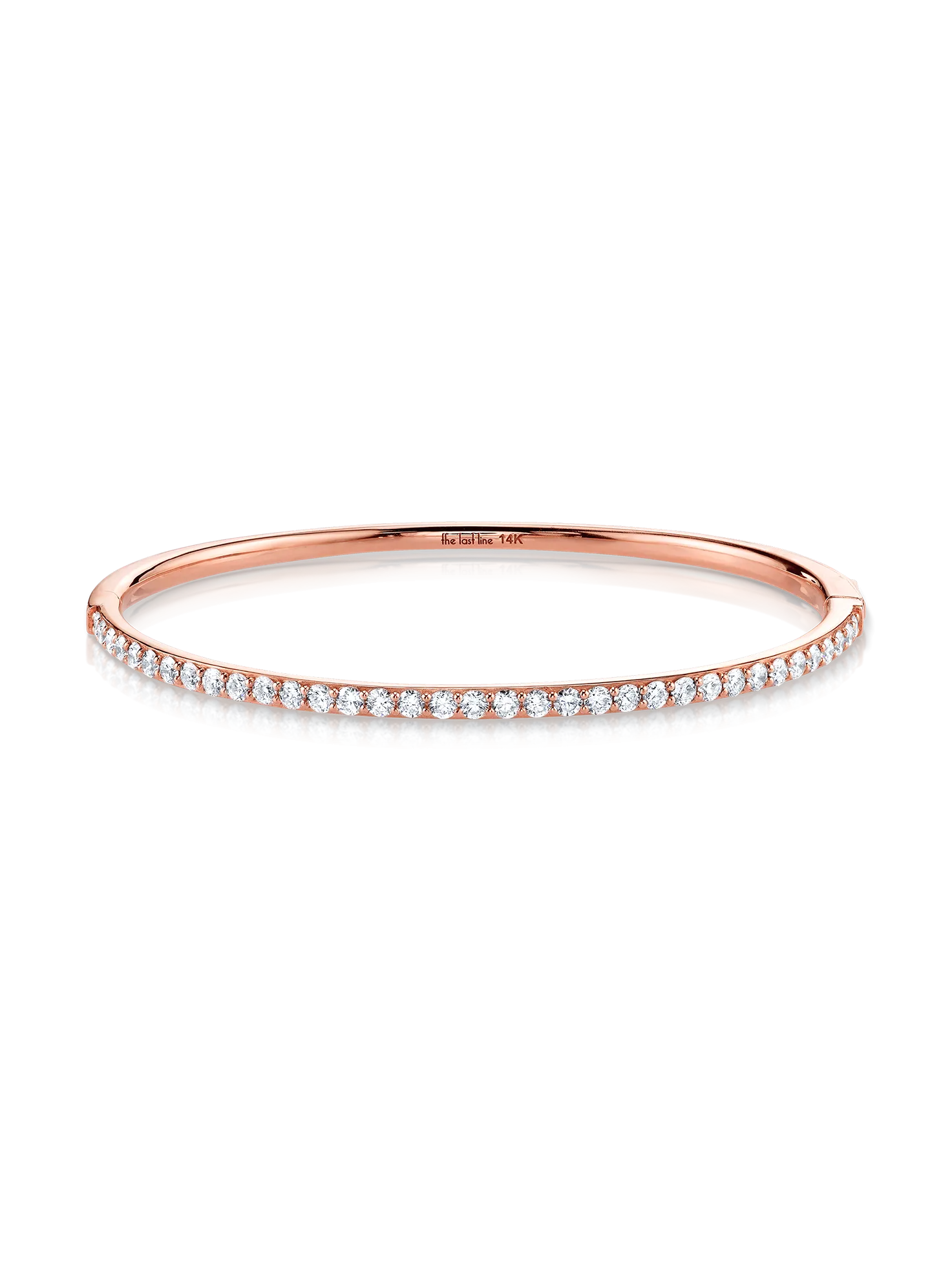 Hinge Cuff - White Diamond / 14k Rose Gold