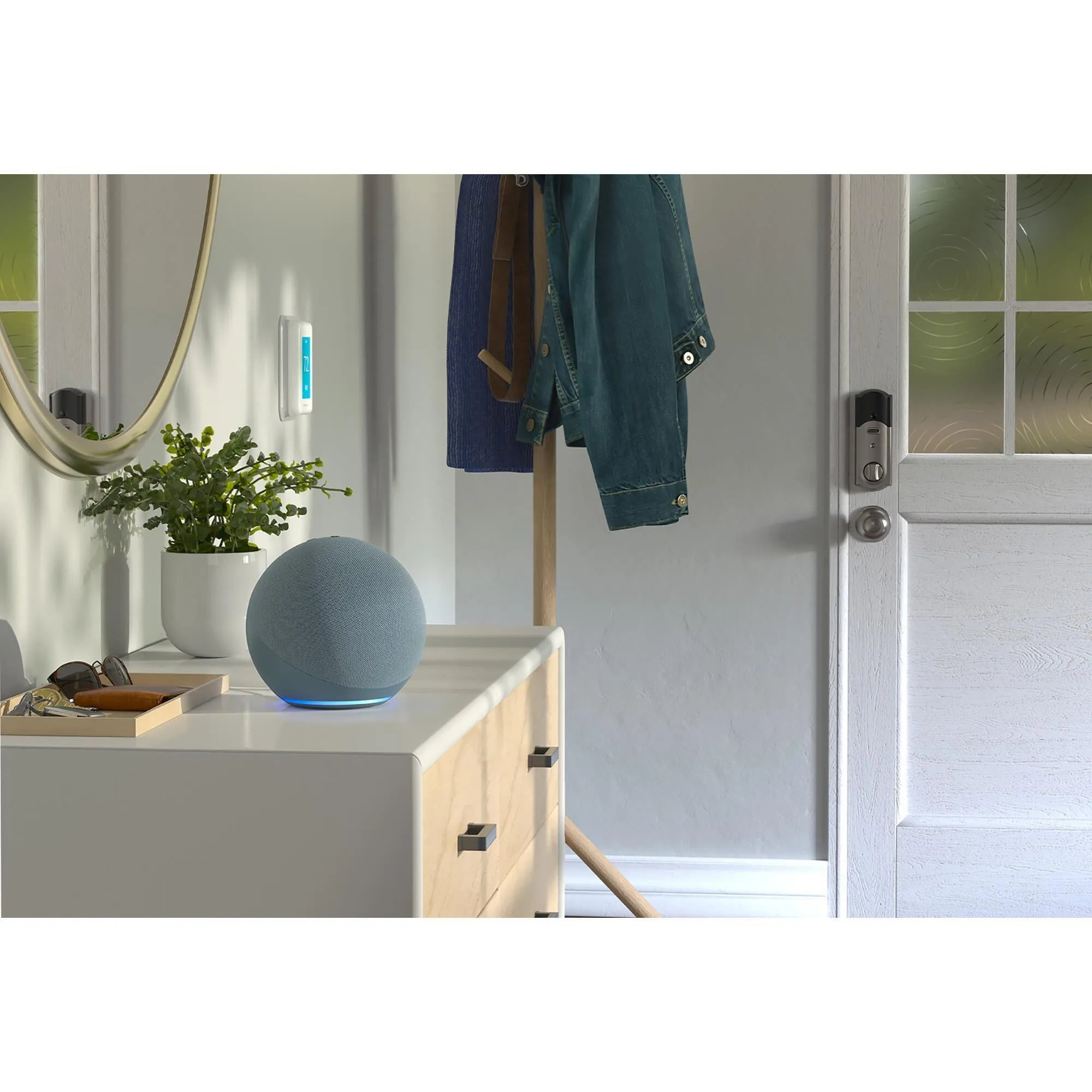 HP Echo 4th Gen in Twilight Blue + Ring A19 Smart Bulb