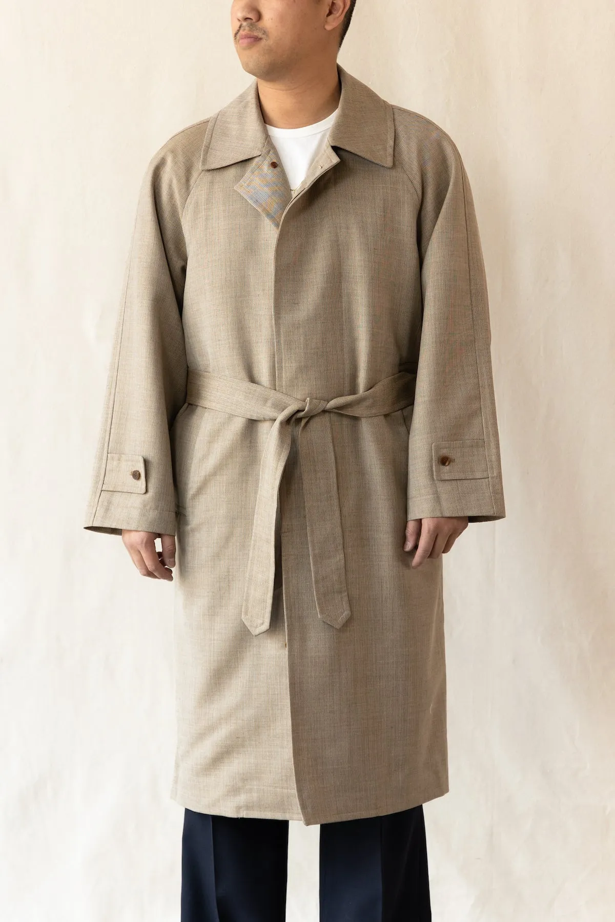 Lightweight Wool Balmacaan - Beige