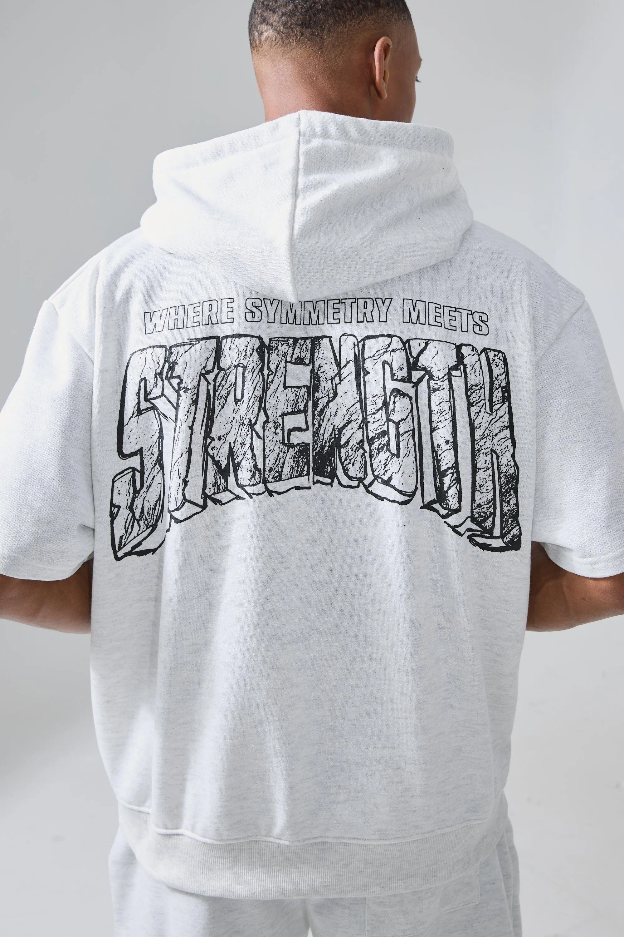 Man Active X Og Gym Short Sleeved Oversized Hoodie | boohooMAN UK