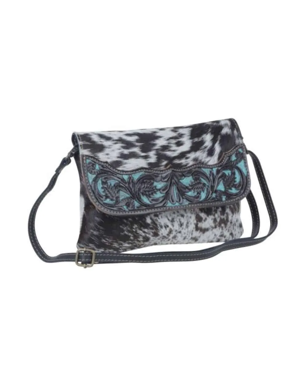Myra Bags Women's Blue Crescent Purse