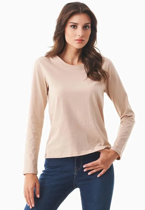 ORGANICATION Organic Cotton Long Sleeve Shirt Beige