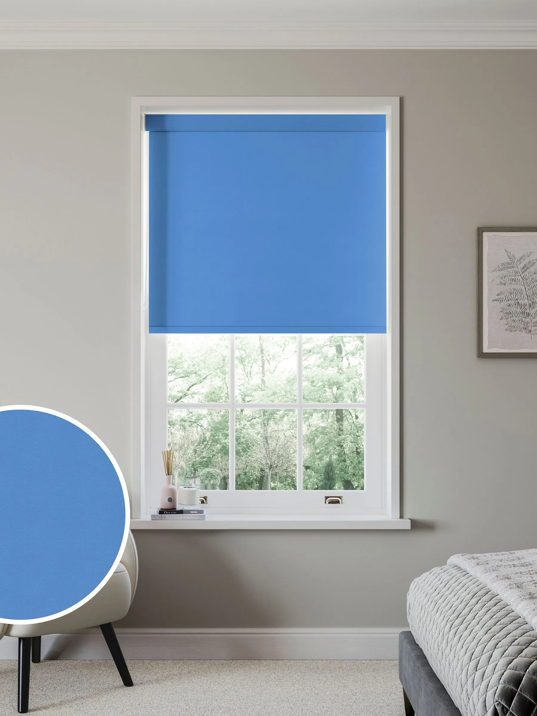 Pacific Blue Echo Made to Measure Blackout Roller Blind