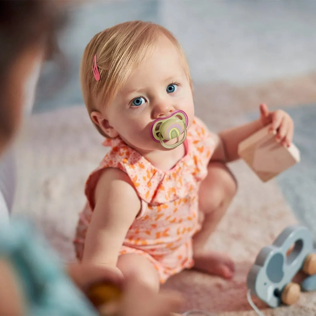 Philips Avent Ultra Air Pacifier 0-6m Lilac Sun/Green Rainbow 2-pack  - Clement