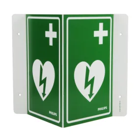 Philips Flexible AED Wall Sign- Green