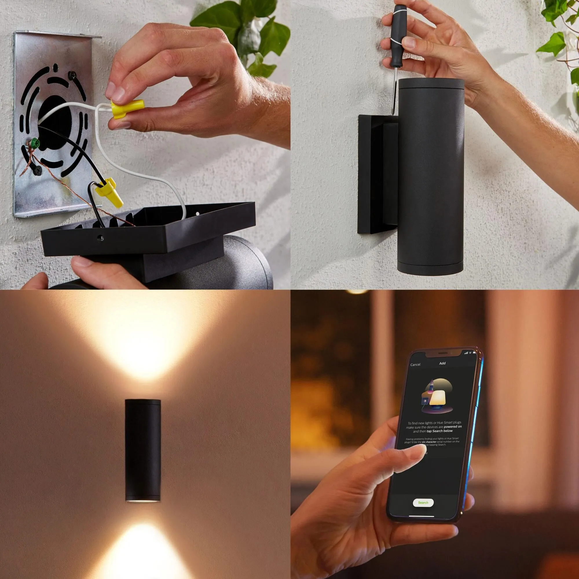 Philips Hue White and Color Outdoor Wall Light in Black