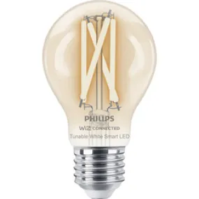 Philips WiZ LED Clear Filament Tunable White Smart Light Bulb A60 E27 7W