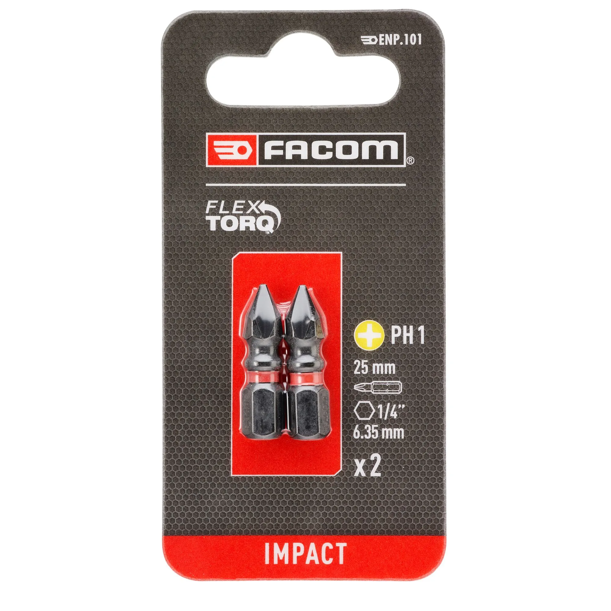 Philips® 25mm Impact Flextorq PH1 (2 PK)