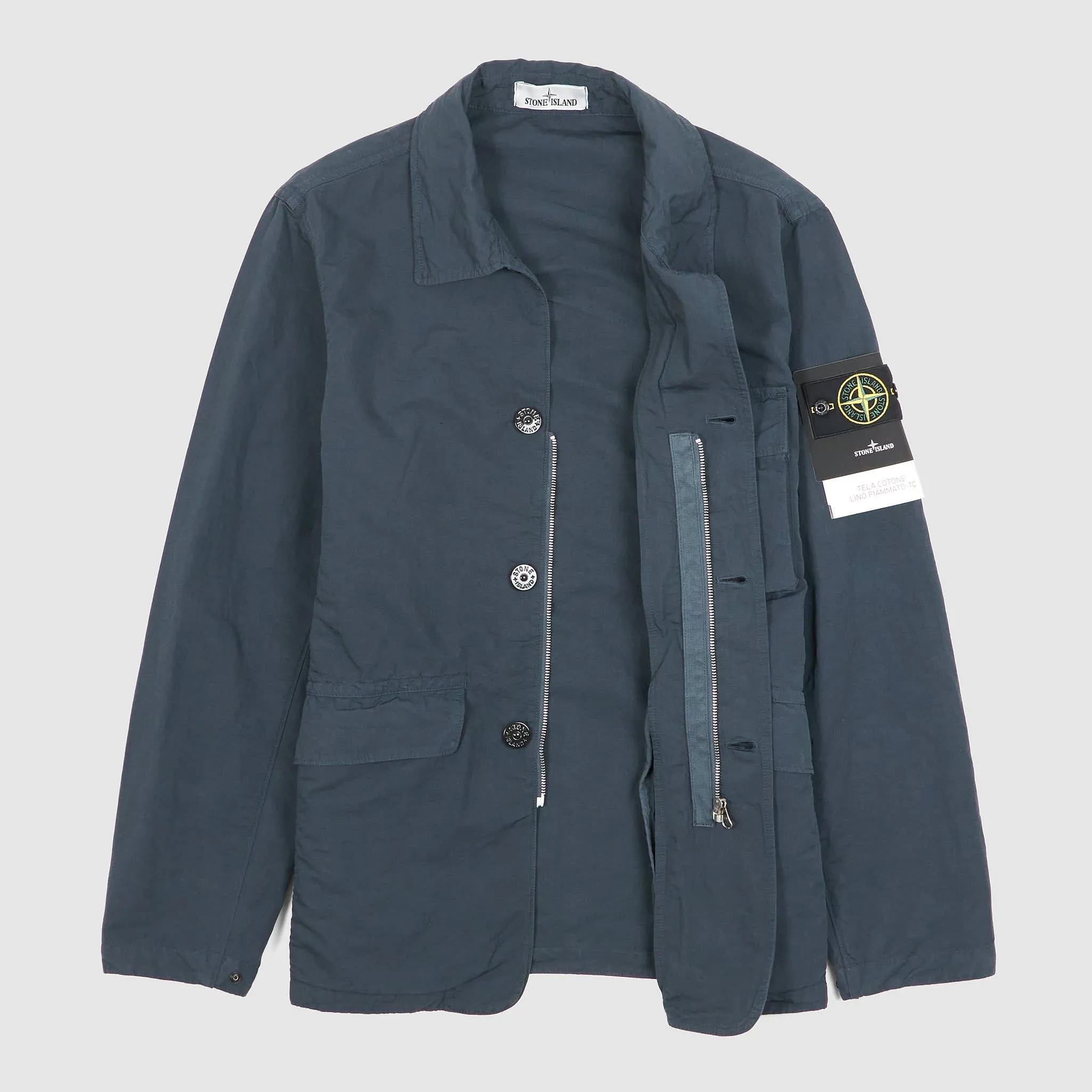 Stone Island Tela Cotone Linen Fiammato  Field Jacket