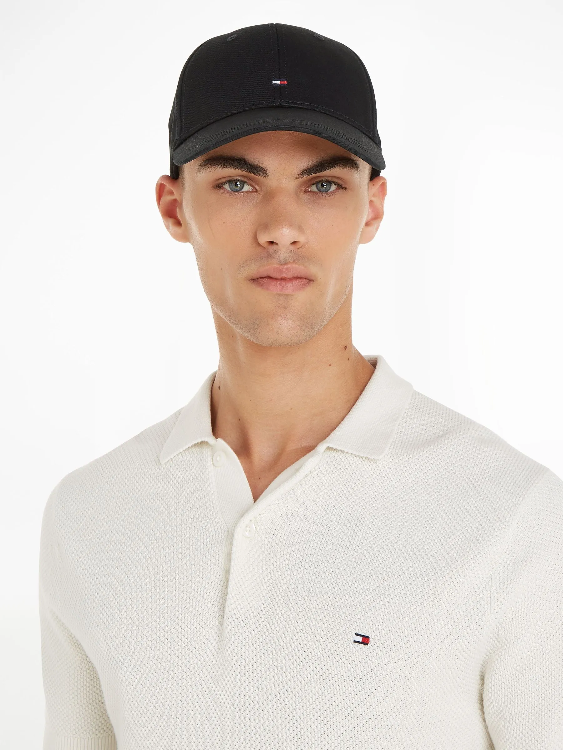 Tommy Hilfiger Black Classic Baseball 100% Cotton Cap